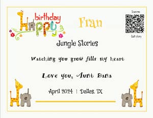 Fran kids birthday Fran