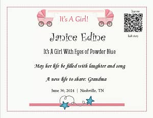 Janice Edine Its A Girl Janice Edine