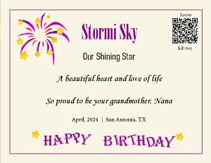 Stormi sky birthday Stormi Sky