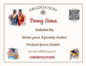 Penny Sioux graduation Penny Sioux