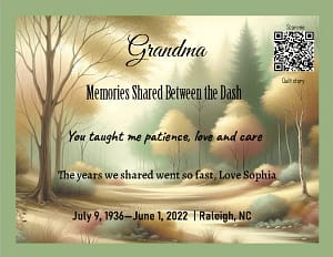 Grandma betwen the dash (1) To My Grandma