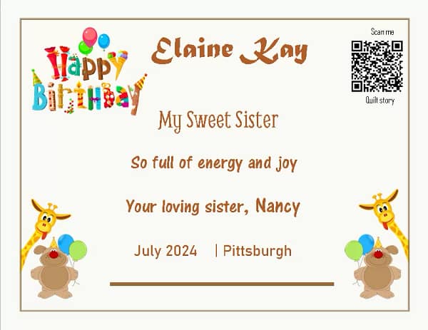 Elaine Kay Kids birthday Elaine Kay