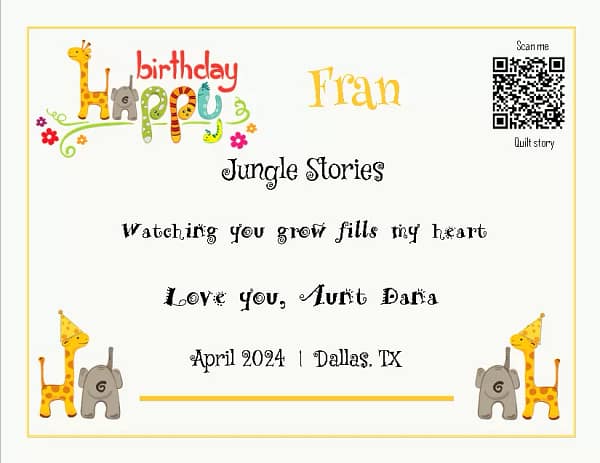 Fran kids birthday Fran