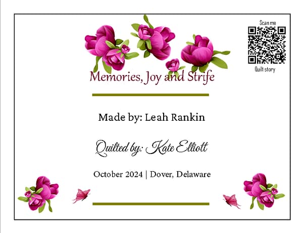 Memories, Joy and Strife